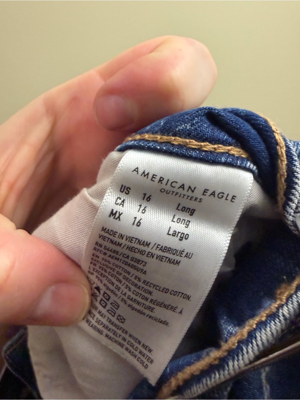 American Eagle Outfitters Blue Denim Wide Leg Jeans
